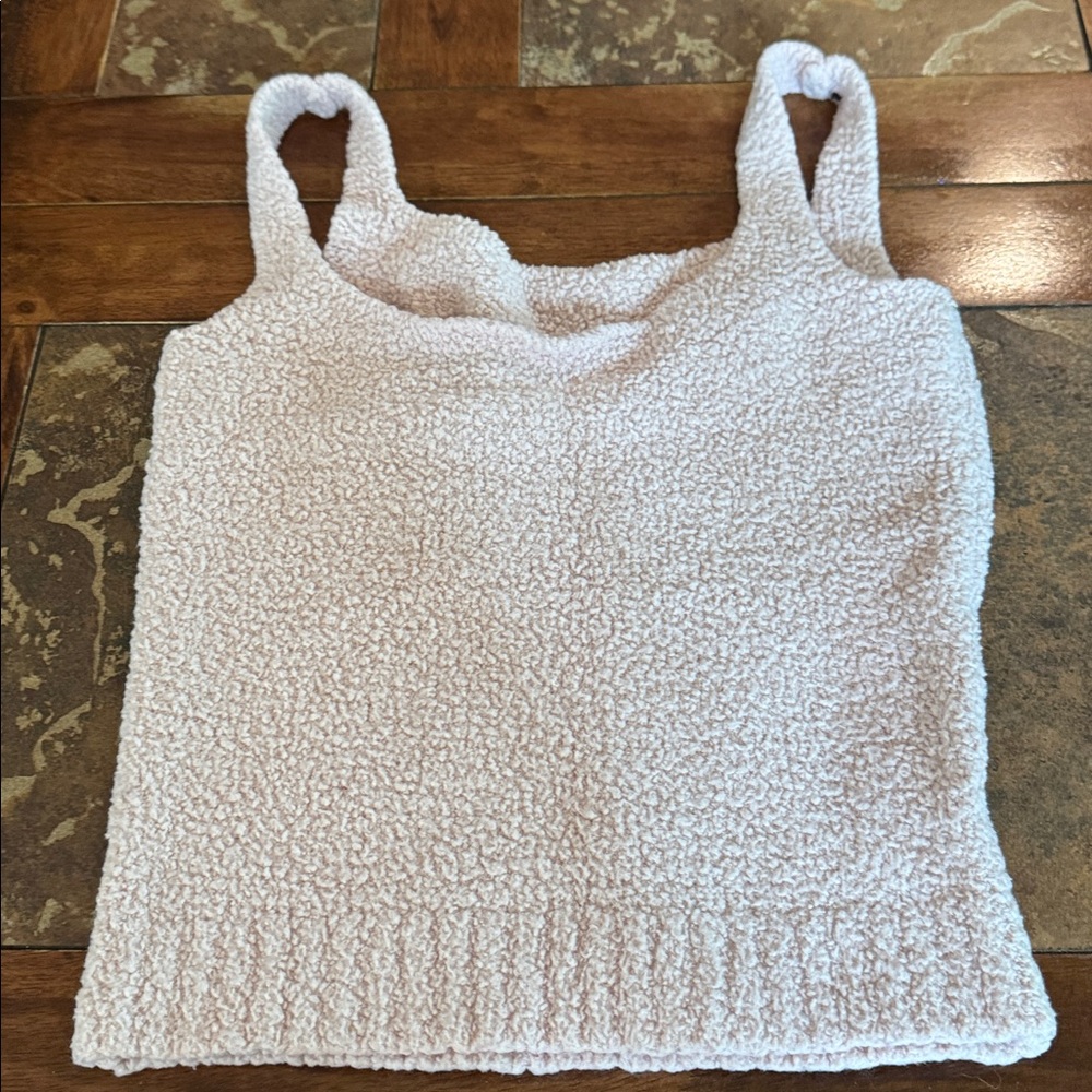 Skims Cozy Pink Tank and Shorts Set - Picture 2 of 4